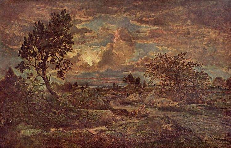 Theodore Rousseau Sonnenuntergang bei Arbonne